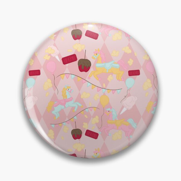 Item preview, Cute Carnival Seamless Pattern - Pastel Carousel Horses, Balloons, Tickets & Sweets designed and sold by DragonsHoard07.