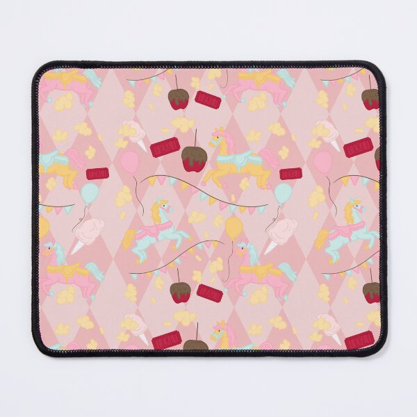 Item preview, Cute Carnival Seamless Pattern - Pastel Carousel Horses, Balloons, Tickets & Sweets designed and sold by DragonsHoard07.
