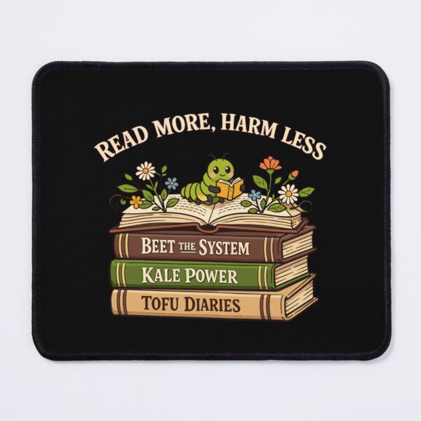 Item preview, Read More Harm Less Beet The System Funny Bookworm Vegan Gift designed and sold by Ali-printshop.