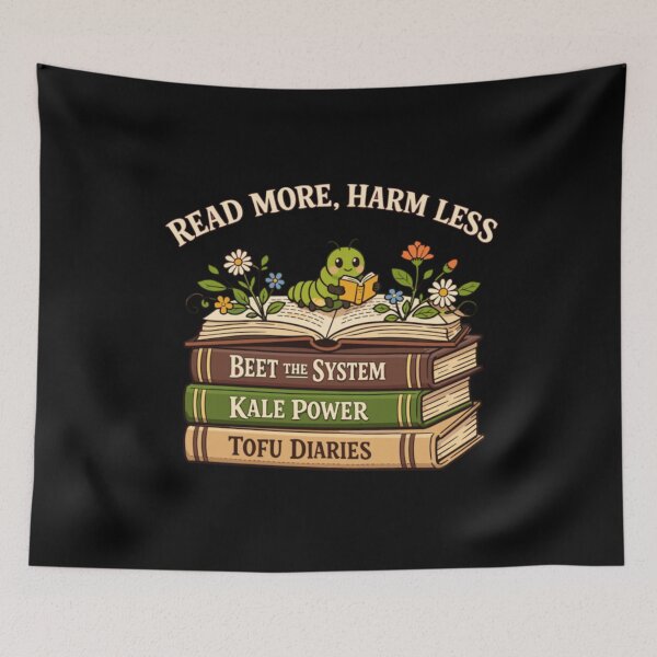 Item preview, Read More Harm Less Beet The System Funny Bookworm Vegan Gift designed and sold by Ali-printshop.