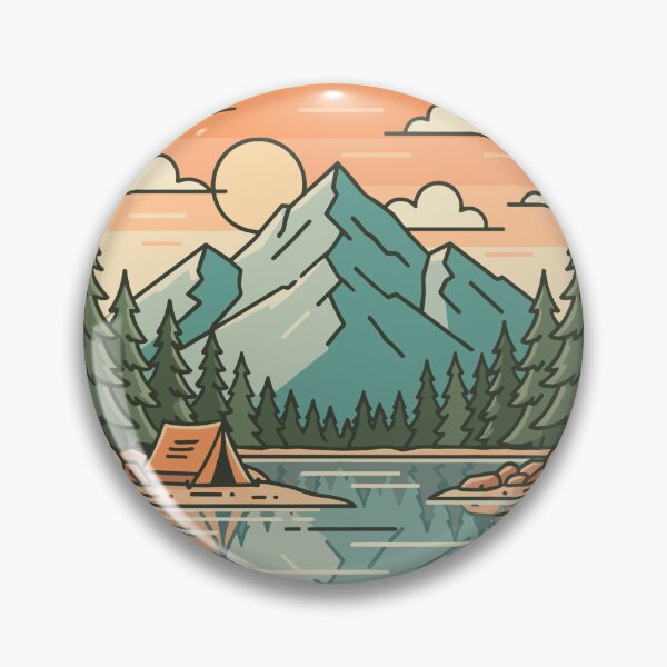 Item preview, Queenstown New Zealand Vintage Travel Badge | Mountain Lake Adventure designed and sold by Ink & Soul.