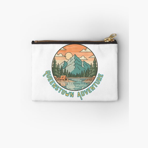 Item preview, Queenstown New Zealand Vintage Travel Badge | Mountain Lake Adventure designed and sold by Ink & Soul.