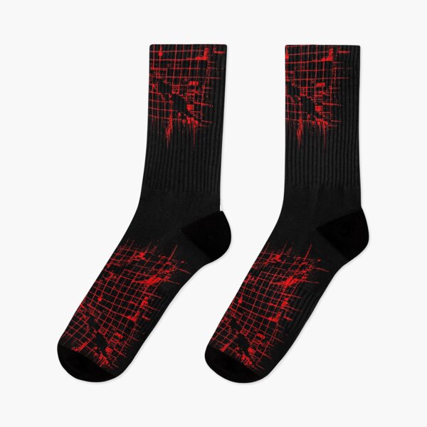 Item preview, Glitch Grid Distortion Shirt – Cyberpunk Red Abstract Matrix Design designed and sold by unglaublichGut.