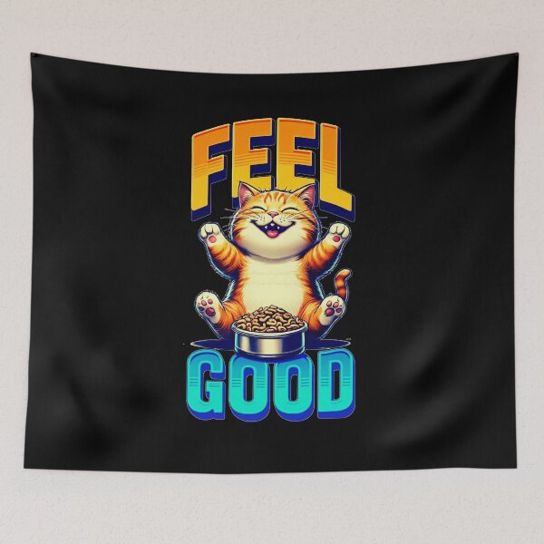 Item preview, Feel good - cat with food designed and sold by Stefrait-7.