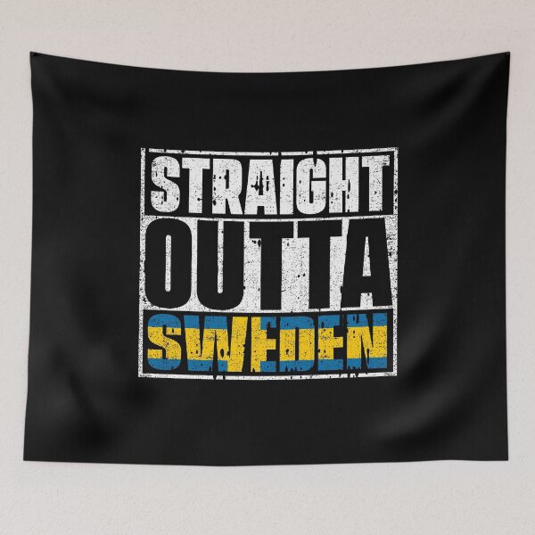 Item preview, Straight Outta Sweden Flag designed and sold by CosmoKitsch.