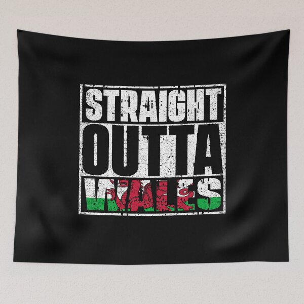 Item preview, Straight Outta Wales Flag designed and sold by CosmoKitsch.