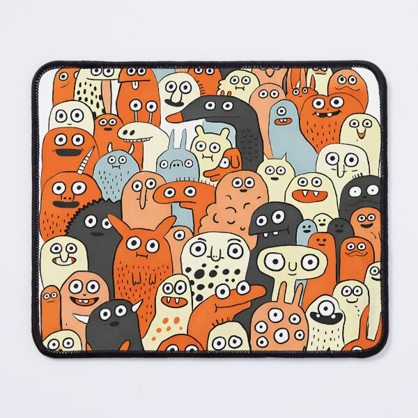 Item preview, Quirky Monster Crowd - Minimalist Doodle Art designed and sold by LumePrint.