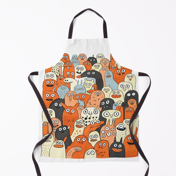 Item preview, Quirky Monster Crowd - Minimalist Doodle Art designed and sold by LumePrint.