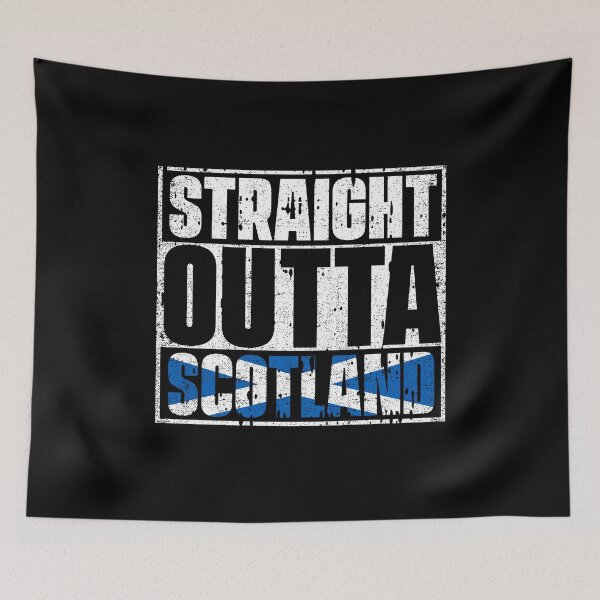Item preview, Straight Outta Scotland Flag designed and sold by CosmoKitsch.