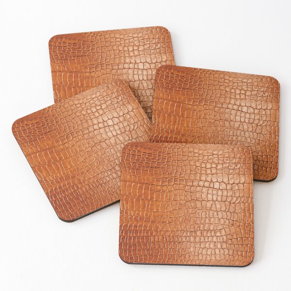 Item preview, Dark Bold Croc Scale Tan Leather Photo Texture designed and sold by DigitaICraft.