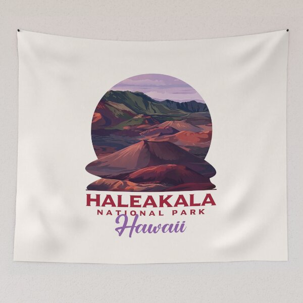 Item preview, Haleakala National Park Hawaii Maui Volcano Vintage Art designed and sold by LinaValearte.