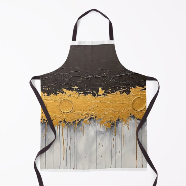 Item preview, Abstract Black Gold Texture Drip Painting designed and sold by PixorStudio.
