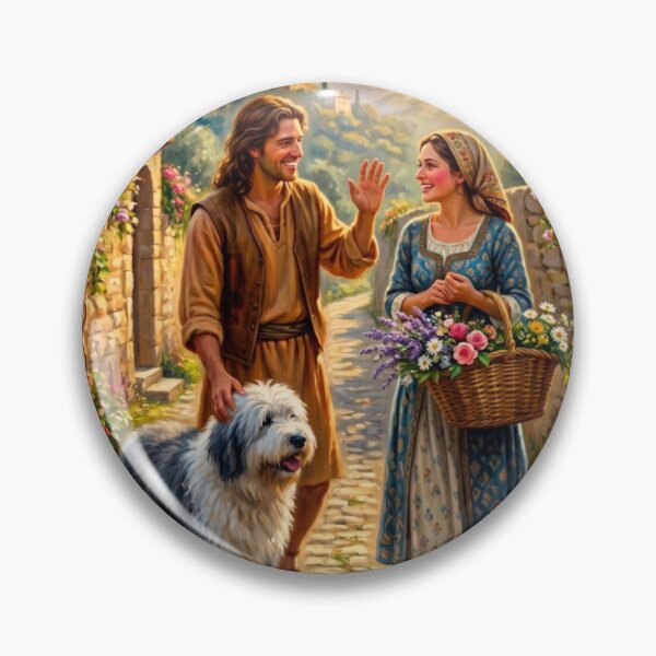 Item preview, The couple greeted each other. designed and sold by PP&RAINBOW SHOP.