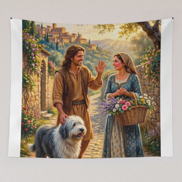 Item preview, The couple greeted each other. designed and sold by PP&RAINBOW SHOP.