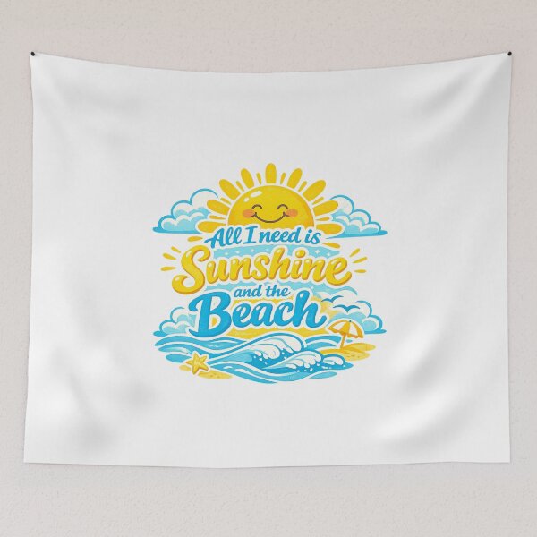 Item preview, All I Need Is Sunshine And The Beach designed and sold by LuveraxArt.