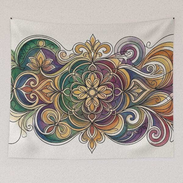 Item preview, Ornate Watercolor Mandala Filigree Design designed and sold by PixorStudio.