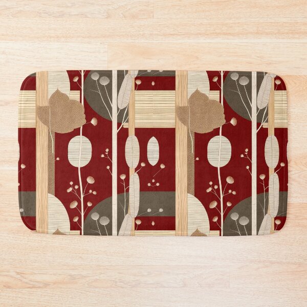 Item preview, Modern Diagonal Line Pattern with Minimalist Botanical Accents designed and sold by semenol.