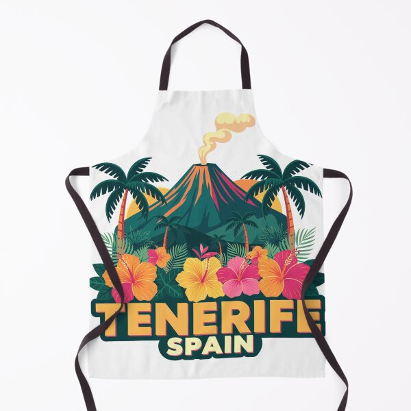 Item preview, Vintage Tenerife Spain Mount Teide Volcano & Tropical Hibiscus designed and sold by RedVista.