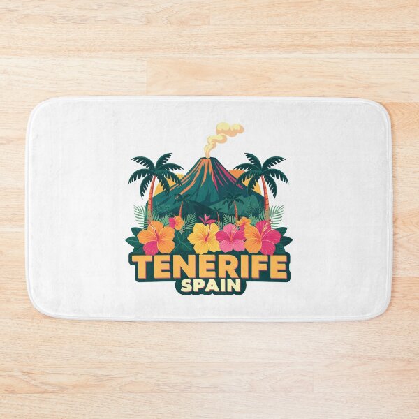 Item preview, Vintage Tenerife Spain Mount Teide Volcano & Tropical Hibiscus  designed and sold by RedVista.