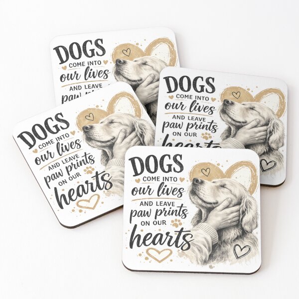 Item preview, Dogs Come Into Our Lives Paw Prints On Our Hearts Emotional Dog Lover Gift designed and sold by Wear Sculpt.