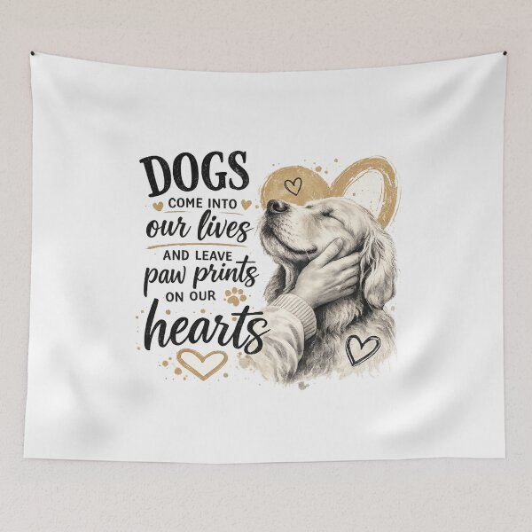 Item preview, Dogs Come Into Our Lives Paw Prints On Our Hearts Emotional Dog Lover Gift designed and sold by Wear Sculpt.