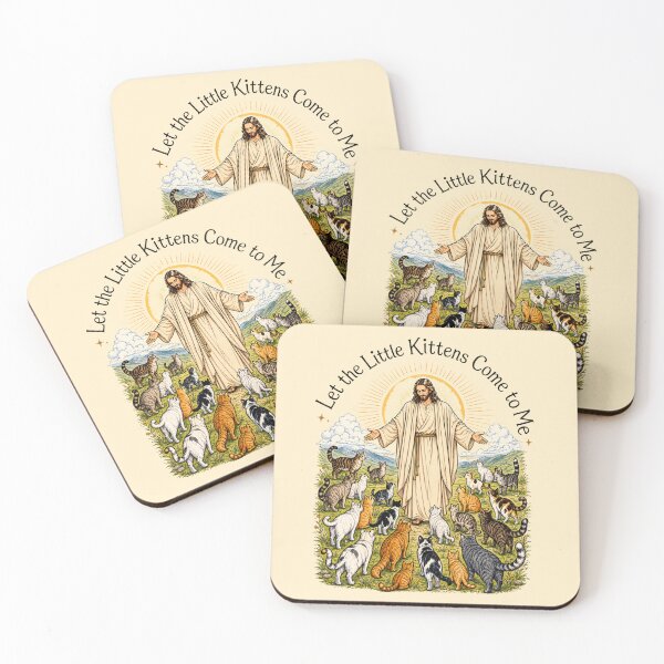 Item preview, Jesus with Cats Religious Parody Art designed and sold by Alt Christian.