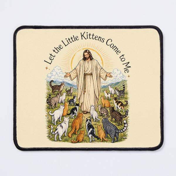 Item preview, Jesus with Cats Religious Parody Art designed and sold by Alt Christian.