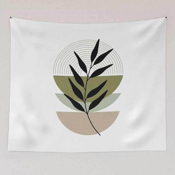 Item preview, Minimalist Branch Geometric Arc Composition designed and sold by PixorStudio.