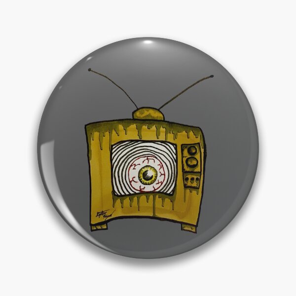 Item preview, Hypnotic Eye Retro TV Surreal Illustration designed and sold by Grimmlar.