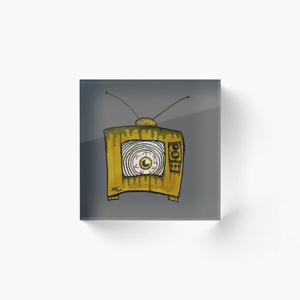 Artikelvorschau, Hypnotisches Auge Retro-TV surreale Illustration entworfen und verkauft von Grimmlar.