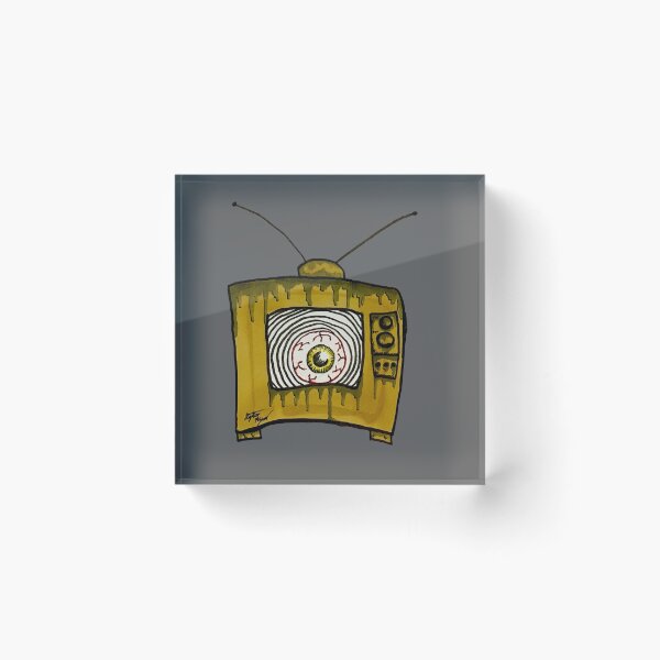 Item preview, Hypnotic Eye Retro TV Surreal Illustration designed and sold by Grimmlar.