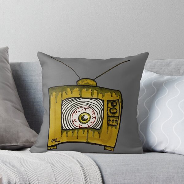 Item preview, Hypnotic Eye Retro TV Surreal Illustration designed and sold by Grimmlar.