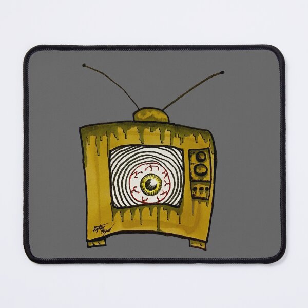 Item preview, Hypnotic Eye Retro TV Surreal Illustration designed and sold by Grimmlar.