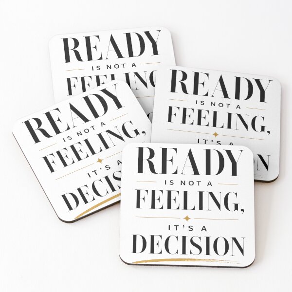 Item preview, Ready Is a Decision – Minimalist Motivational Typography Poster designed and sold by Myōhō Print Co..