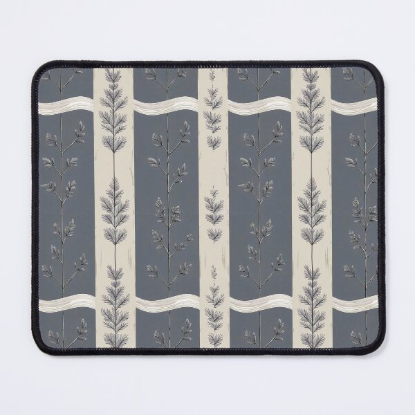 Item preview, Minimalist Blue Striped Pattern with Botanical Line Details designed and sold by semenol.