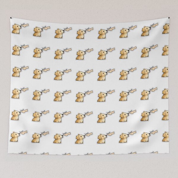 Item preview,  Boop - GOLDEN RETRIEVER getting a tap on the nose -STICKER designed and sold by CROFTARTS.