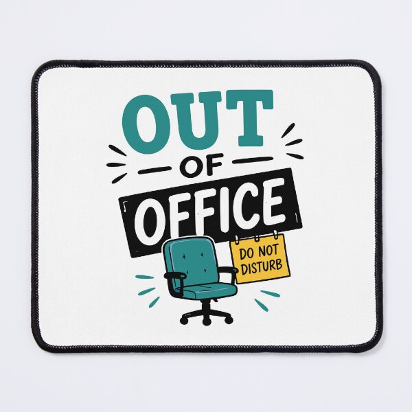 Item preview, Out of Office – Funny Work Status Quote designed and sold by Gift Phrase Studio.