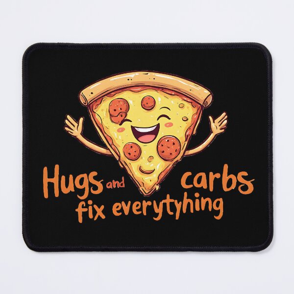 Item preview, Happy Pizza Slice Hugs and Carbs designed and sold by UrbanPrts.
