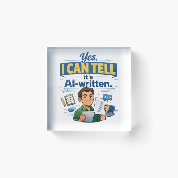 Item preview, I Can Tell It’s AI Written Funny Teacher designed and sold by CoolTShirtDesign.