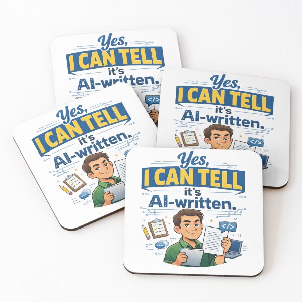 Item preview, I Can Tell It’s AI Written Funny Teacher designed and sold by CoolTShirtDesign.