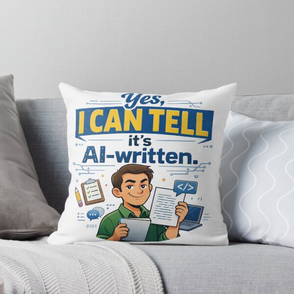 Item preview, I Can Tell It’s AI Written Funny Teacher designed and sold by CoolTShirtDesign.