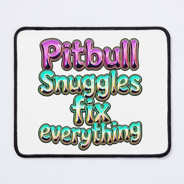 Item preview, Pitbull Snuggles Colorful Large Metallic Bubble Letters designed and sold by My Pitbull Place.