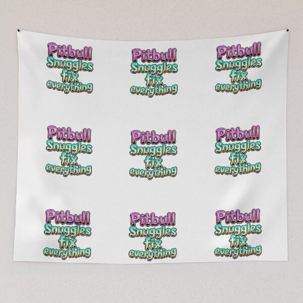 Item preview,  Pitbull Snuggles Colorful Large Metallic Bubble Letters designed and sold by My Pitbull Place.