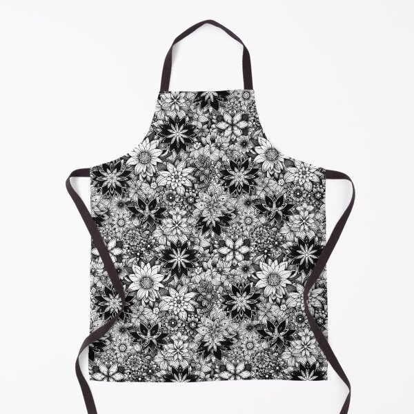 Item preview, Black White Floral Collage Pattern Art designed and sold by Apex Designs.