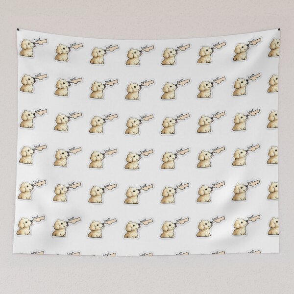 Item preview, BOOP - POODLE getting a tap on the nose -STICKER designed and sold by CROFTARTS.