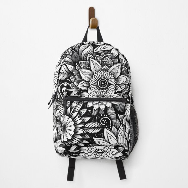 Item preview, Black White Floral Mandala Pattern Art designed and sold by Apex Designs.