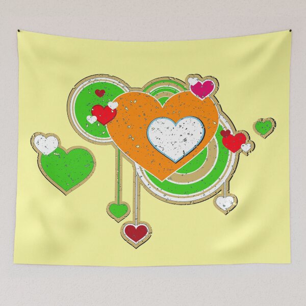 Item preview, Hearts love valentines grunge circles designed and sold by Helen-Storm.