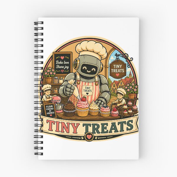 Item preview, Cute Robot Cupcake Baker Tiny Treats Retro Kawaii Bakery Mascot Design designed and sold by Digital Culture Studio.
