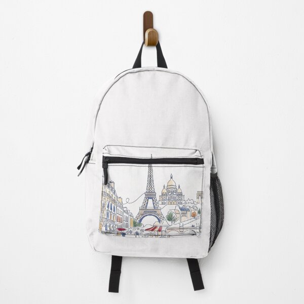 Item preview, Minimal Line Art Paris Cityscape Eiffel Tower Scene designed and sold by PixorStudio.