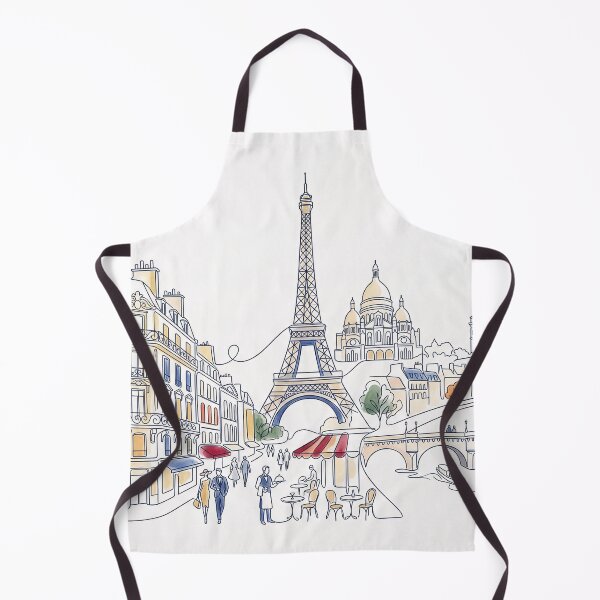 Item preview, Minimal Line Art Paris Cityscape Eiffel Tower Scene designed and sold by PixorStudio.